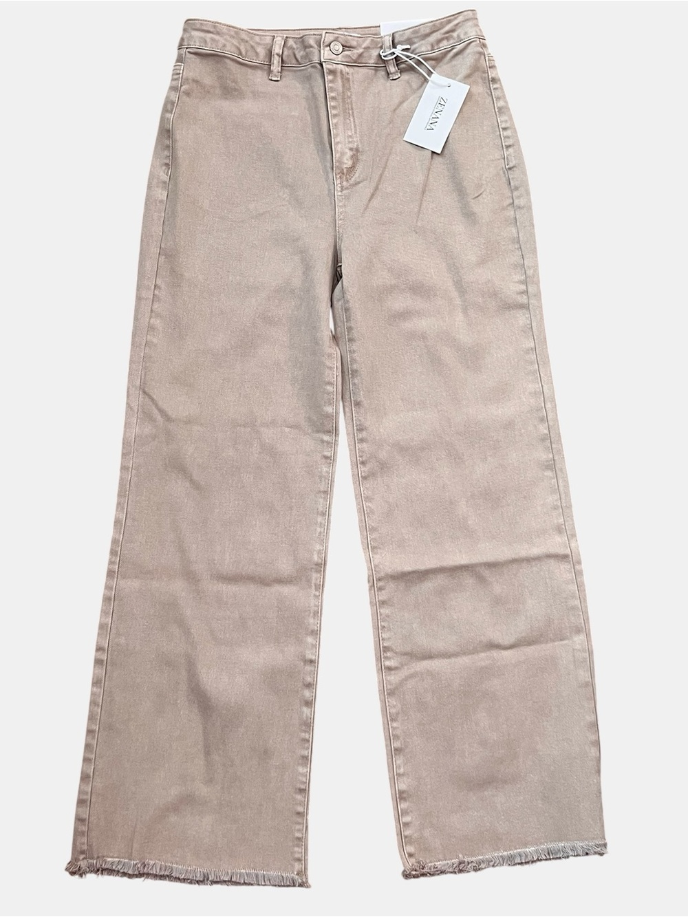 Zenana Outfitters Sand Beige Flare Jeans - Picture 4 of 10